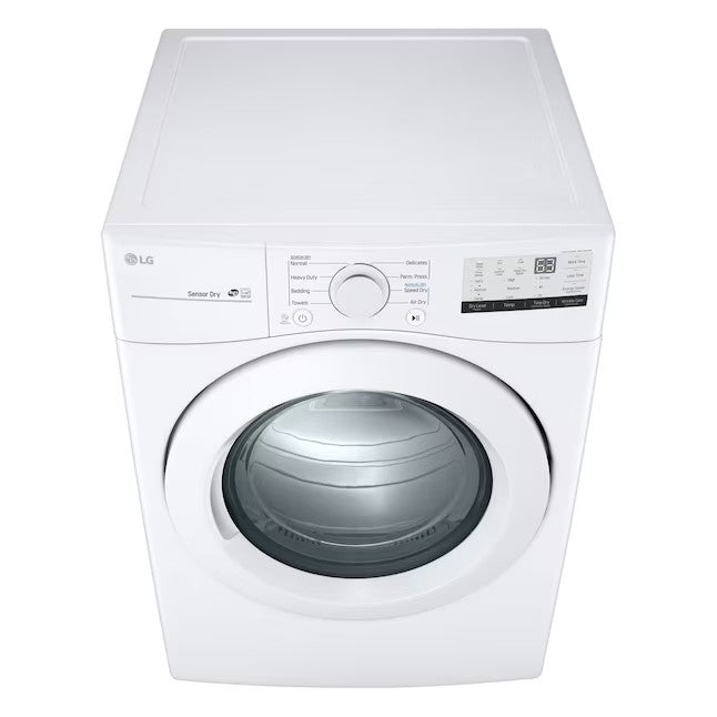 LG 7.4-cu ft Stackable Electric Dryer (White) ENERGY STAR