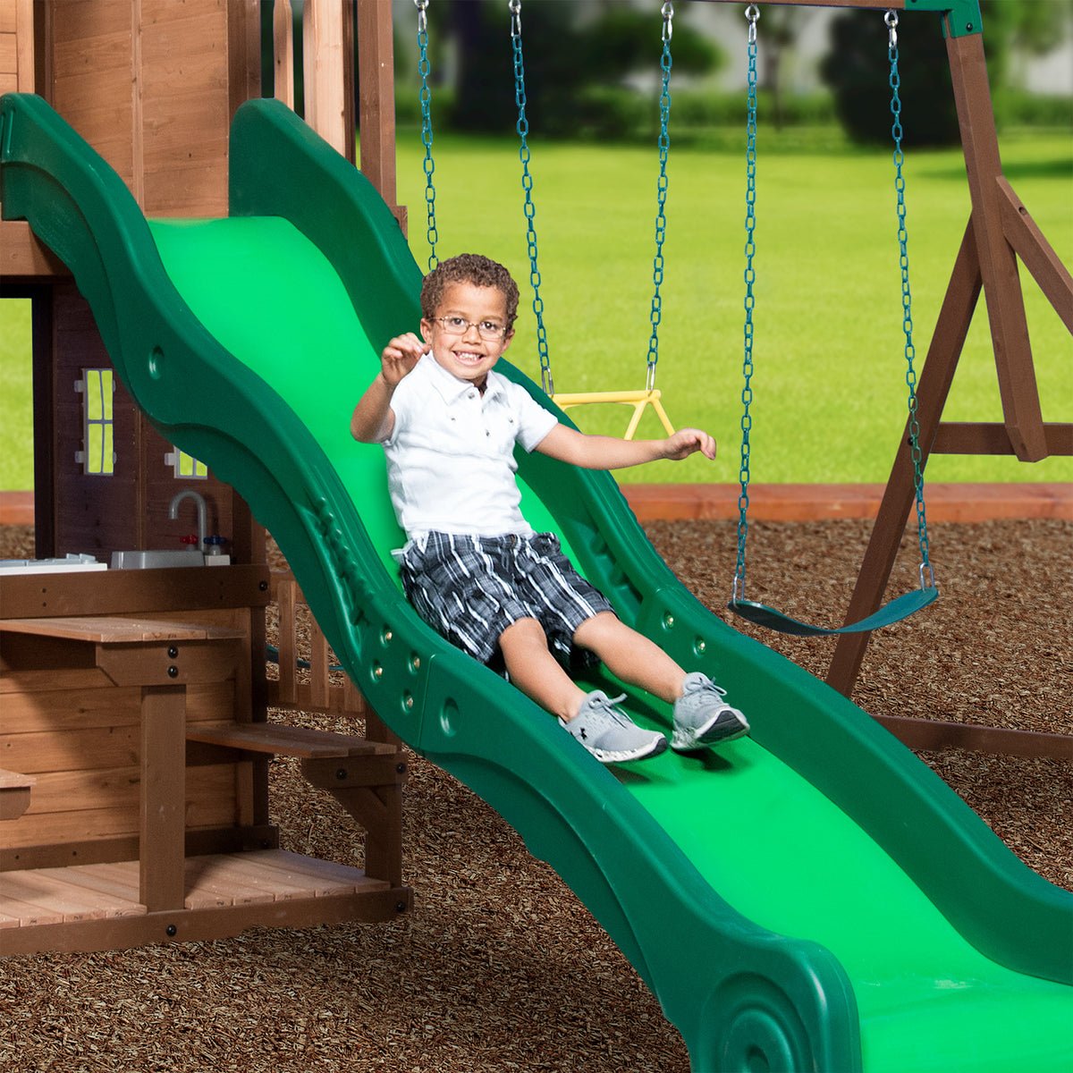 Mount Triumph Wooden Swing Set