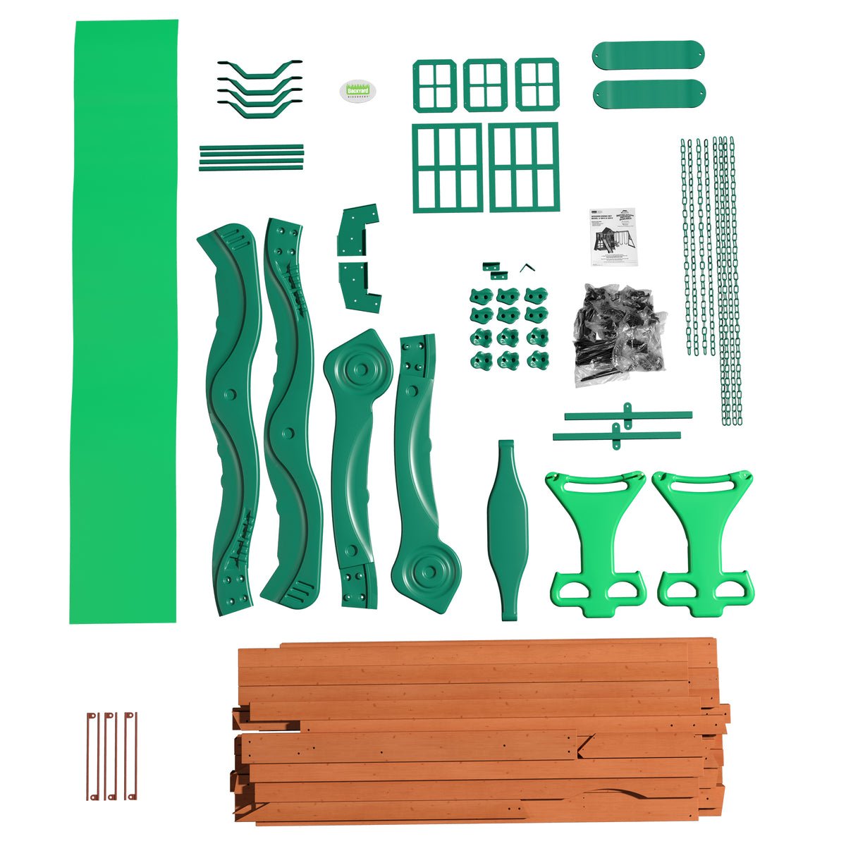 Pacific View Wooden Swing Set