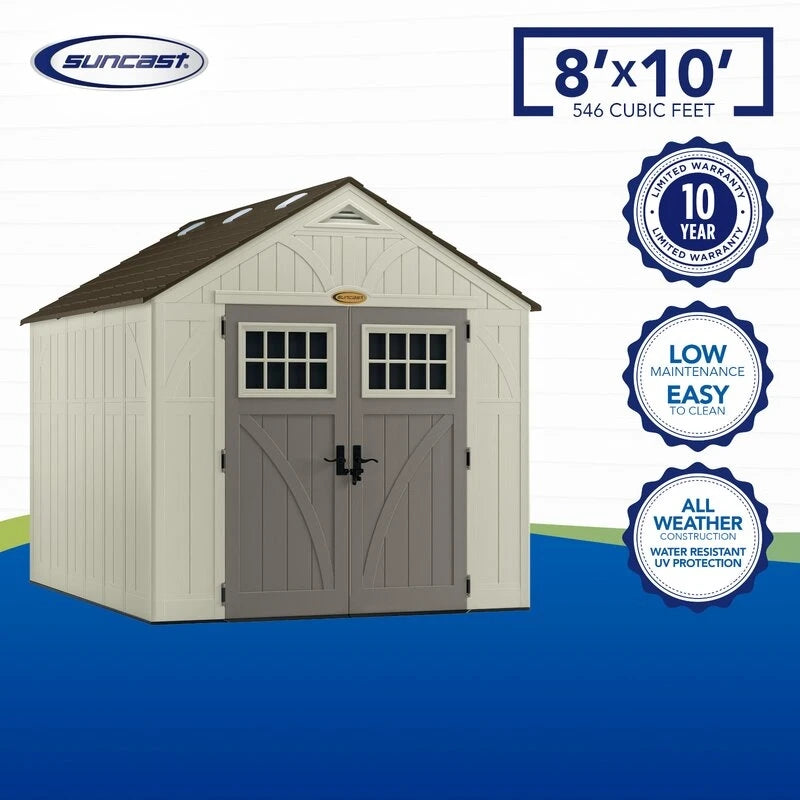 Outdoor Herb 8 ft. wide x 10 ft. deep plastic storage shed