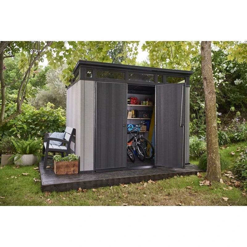 Artisan 9' wide x 7.5' deep plastic storage shed