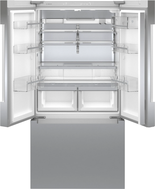 Bosch B36CT81ENS 800 Series French Door Bottom Mount Refrigerator 36'' Stainless steel (with anti-fingerprint). Total No Frost