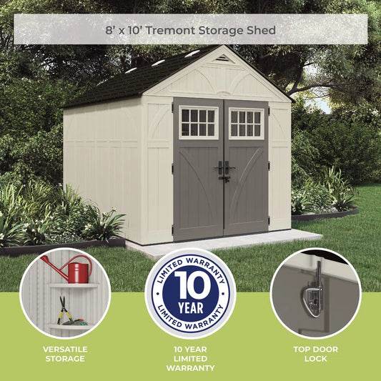 Suncast Outdoor Vanilla Resin Storage Shed