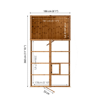 Mercia 12 x 6 Tongue and Groove Combi Greenhouse and Wooden Storage Shed