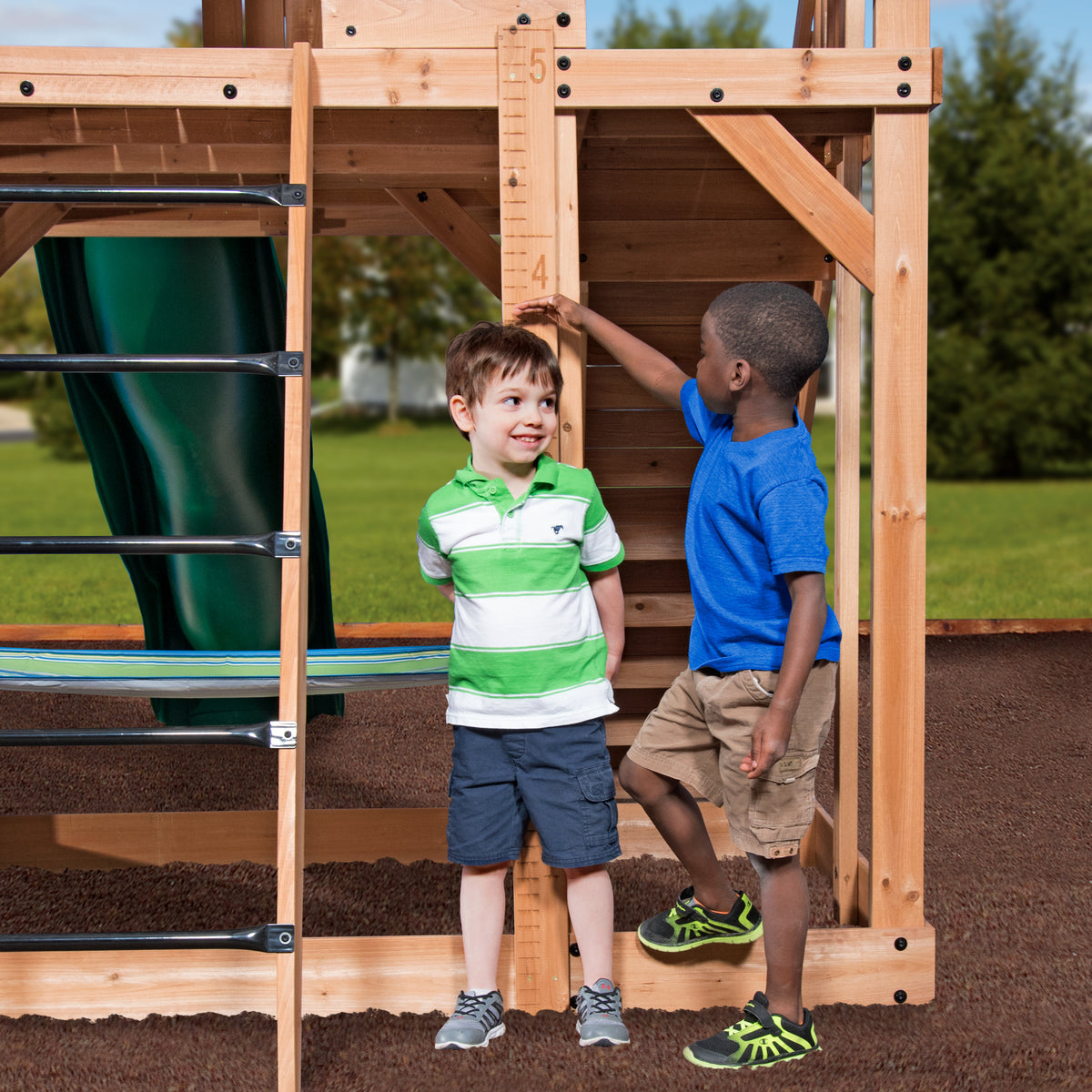 Oceanview Wooden Swing Set