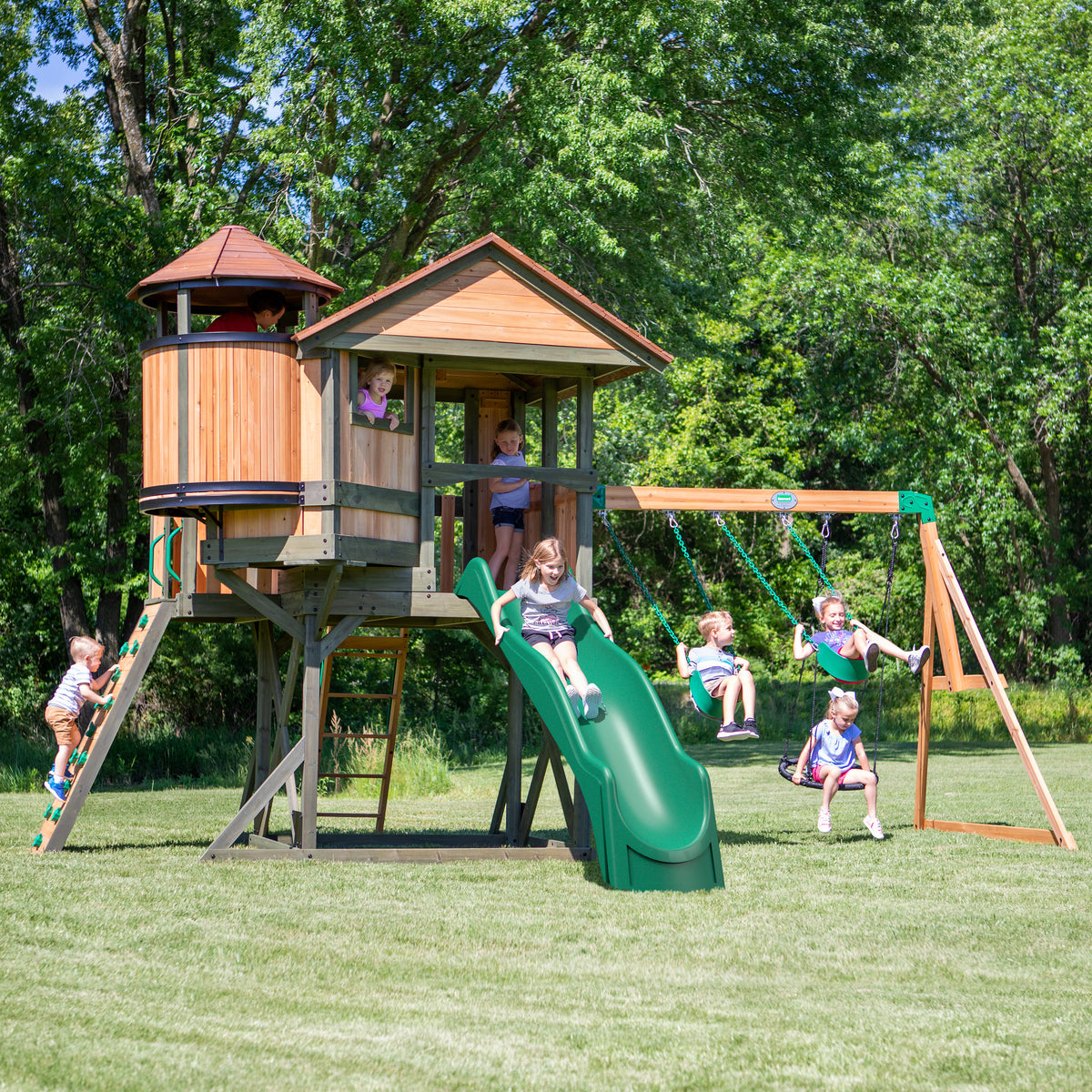 Eagles Nest Elite Wooden Swing Set