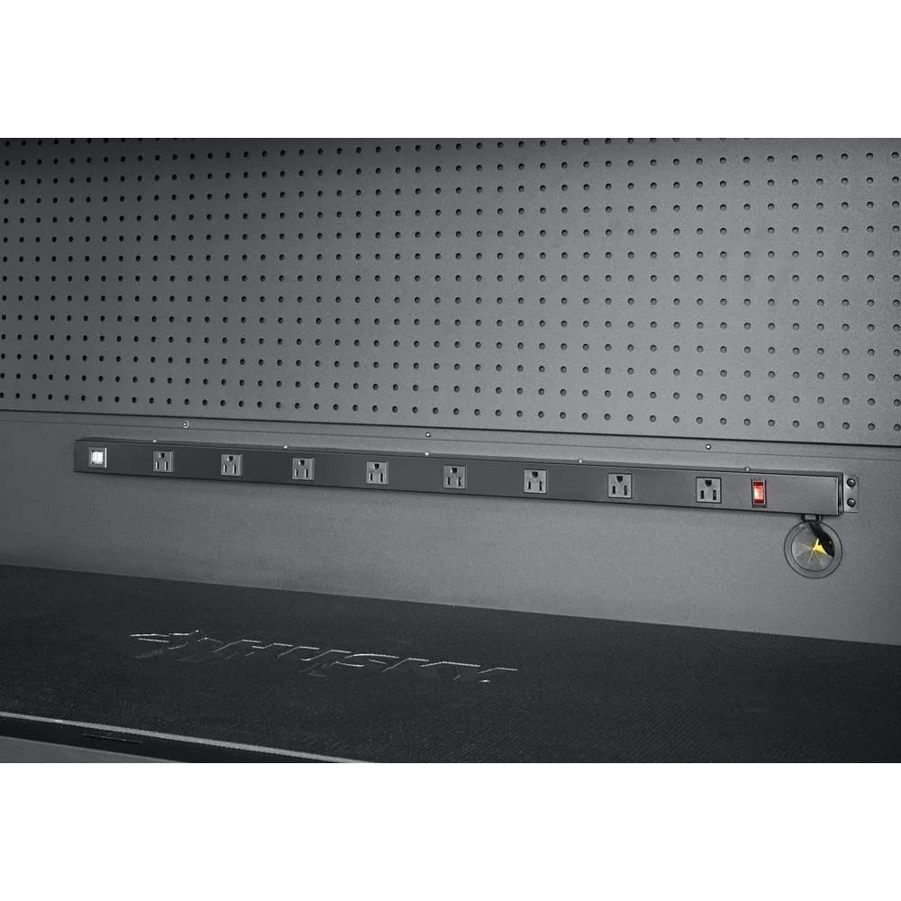 80" Wide 10 Drawer Deep Combo Tool Chest and Roller Cabinet Set, Matte Black (Set of 3)