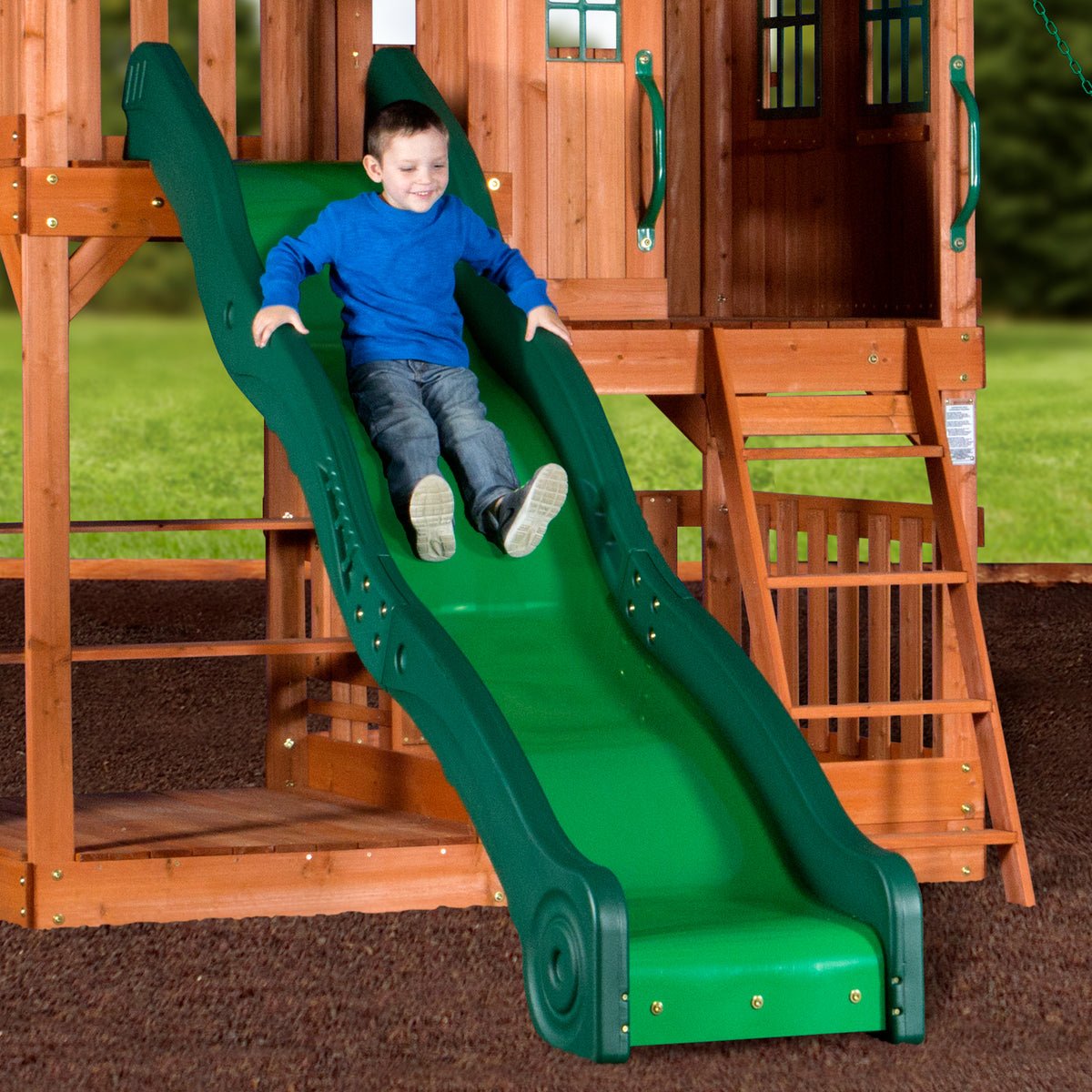 Pacific View Wooden Swing Set