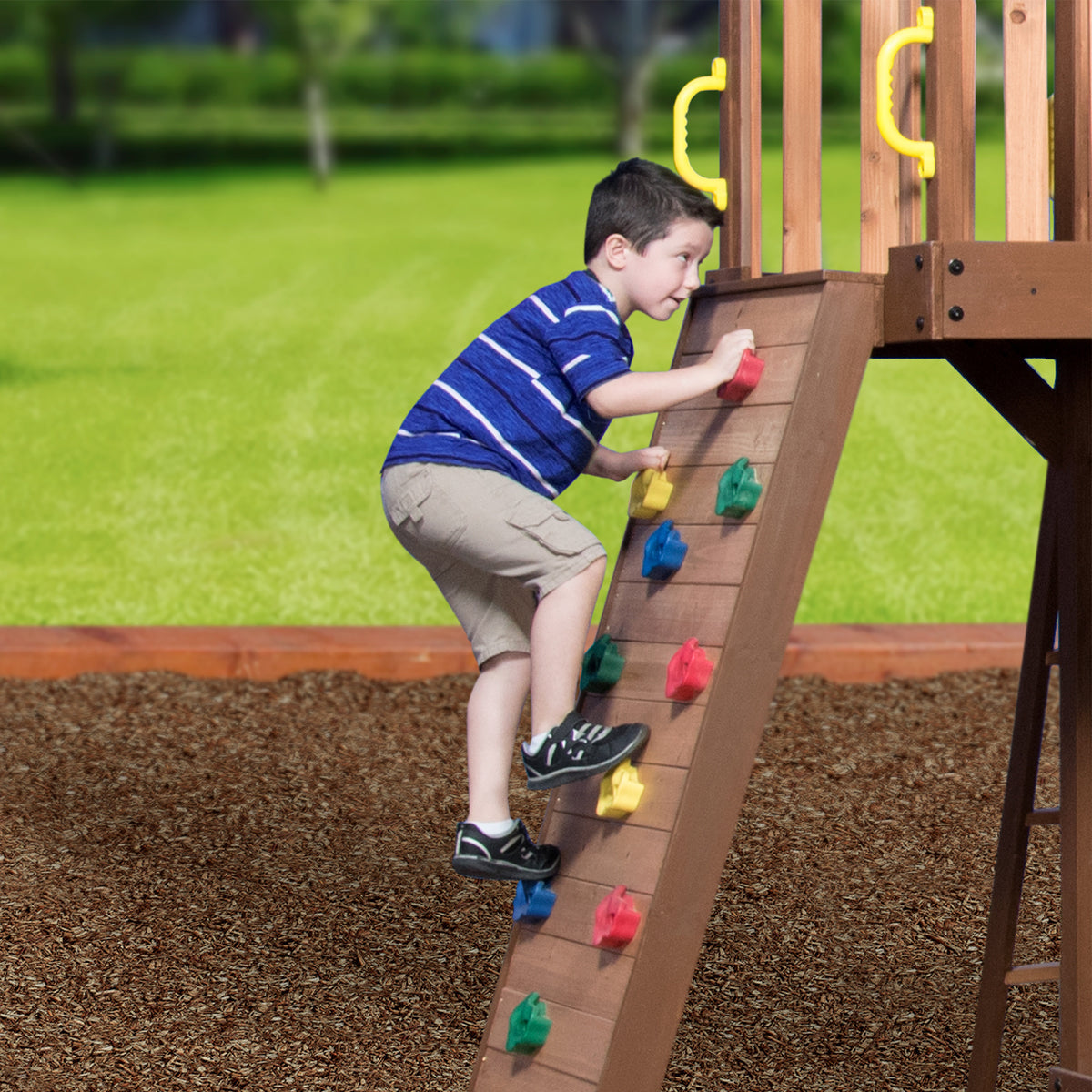 Mount Triumph Wooden Swing Set