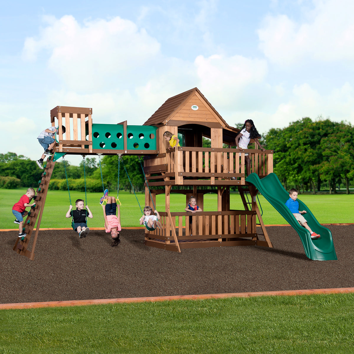 Woodridge Elite Wooden Swing Set