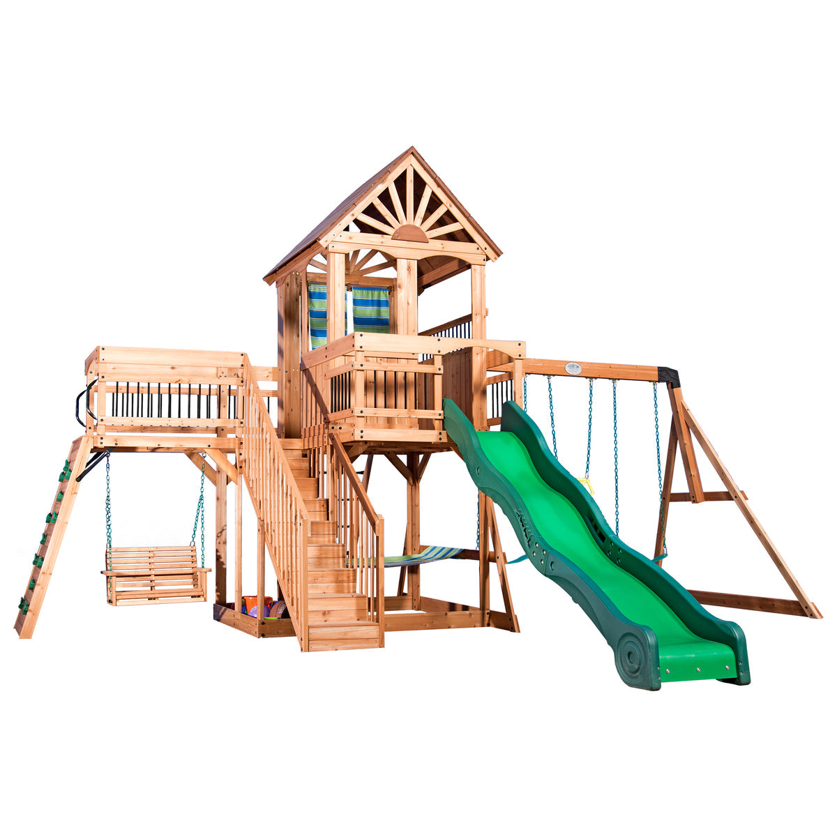Caribbean Wooden Swing Set