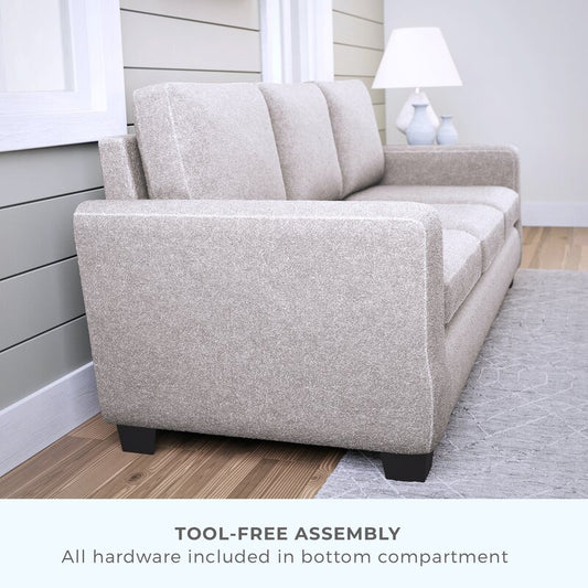 Kane 83” Square Arm Sofa With Reversible Cushions