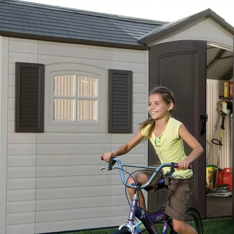 Side Entry 15 ft. W x 8 ft. D Plastic Storage Shed