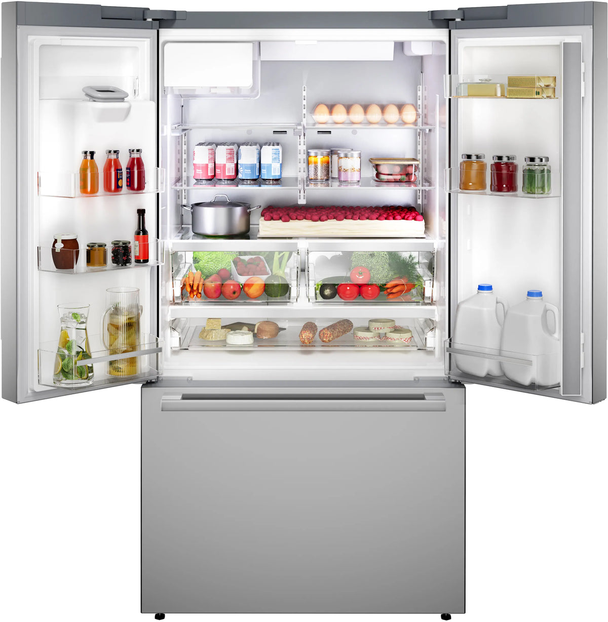 Bosch B36FD52SNS 500 Series French Door Bottom Mount Refrigerator 36'' Stainless steel (with anti-fingerprint). Total No Frost