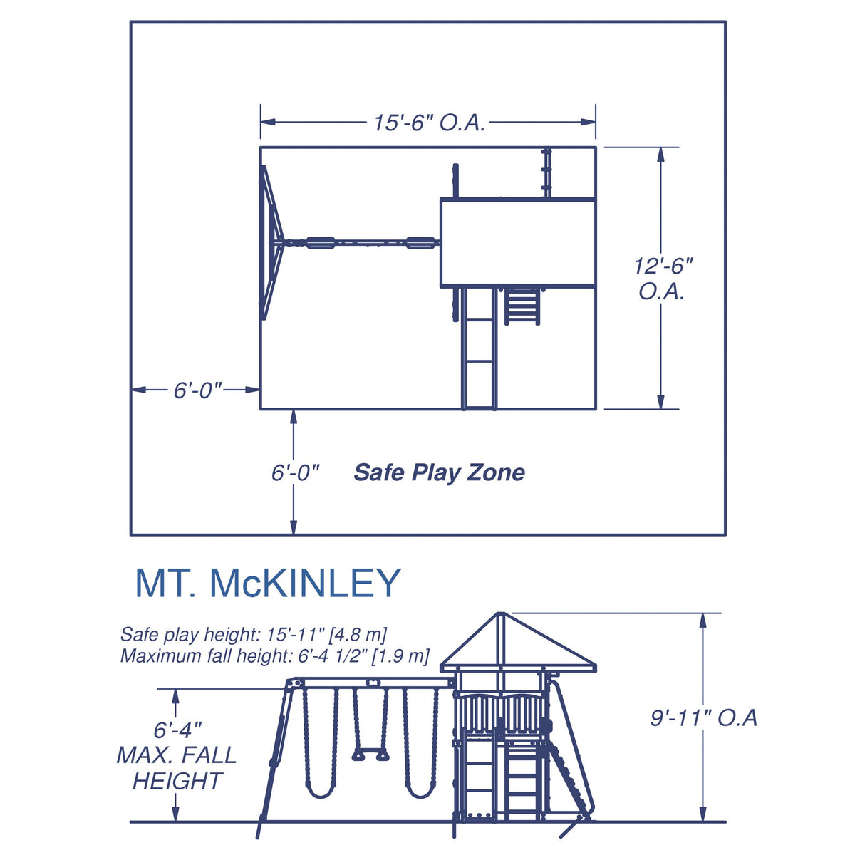 Mount McKinley Wooden Swing Set