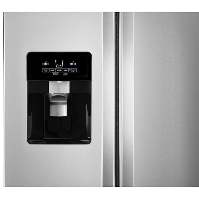 Whirlpool 21.4-cu ft Side-by-Side Refrigerator with Ice Maker (Fingerprint Resistant Stainless Steel)