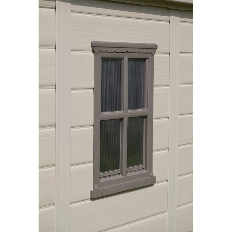 Factor 8 ft wide x 11 ft deep resin storage shed