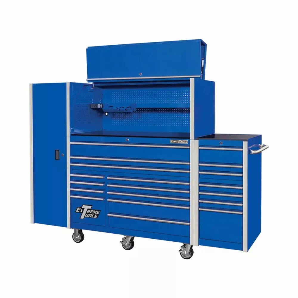 EXTREME TOOLS RX Series 55" 12 Drawer Roller with Cabinets and Saddlebags
