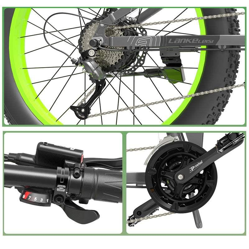 Lankeleisi XT750 Plus 1000W 26 Fatbike Dual Crown Fork Faltbares E-Mountainbike 17,5Ah