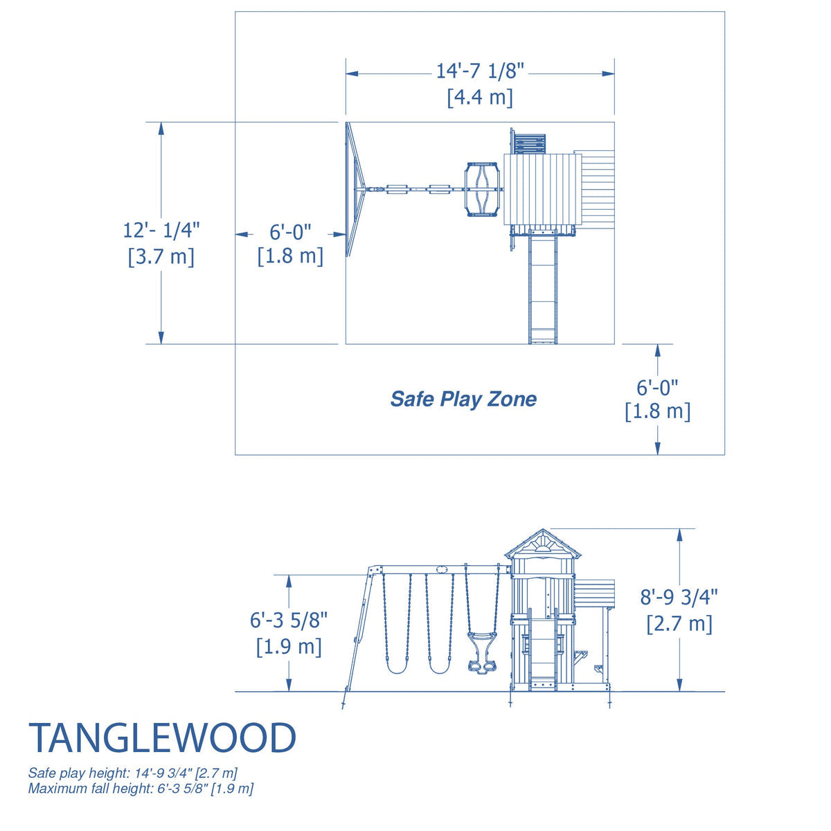 Tanglewood Wooden Swing Set