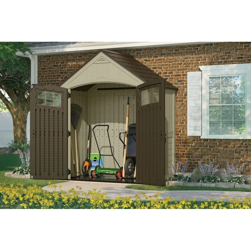 Sutton Outdoor 7 ft. 5 in. W x 4 ft. D Plastic Storage Shed