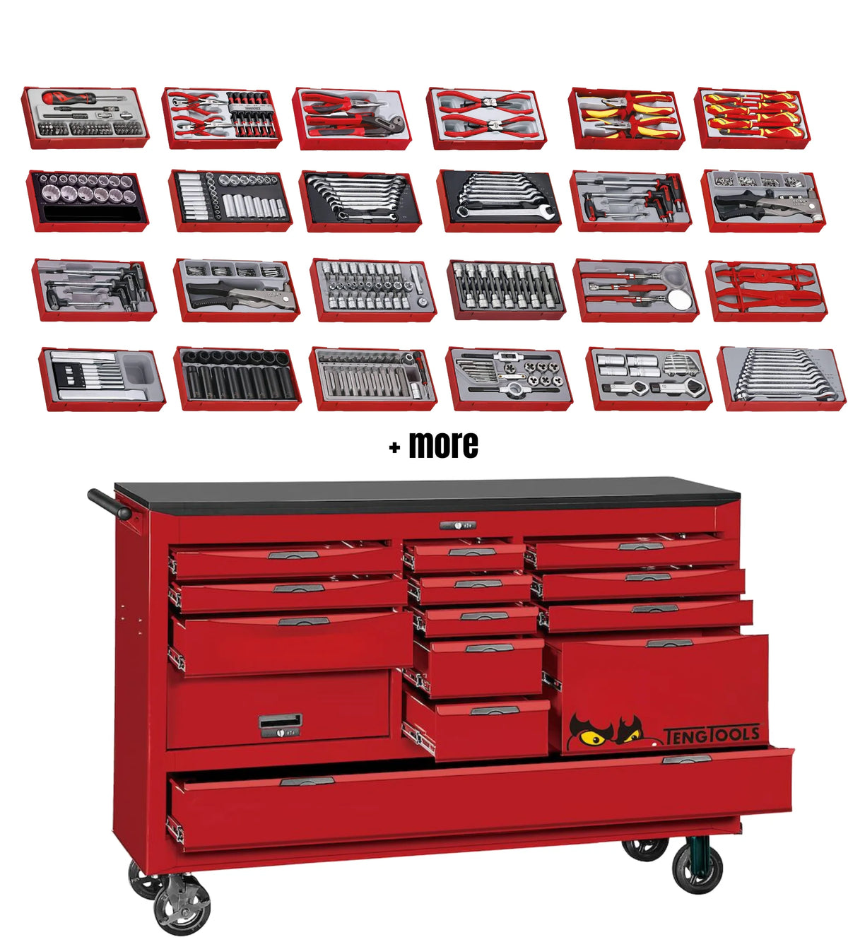 Teng Tools 756-piece 67-inch wide Juggernaut original tool kit-TCW813UNBK-KIT1