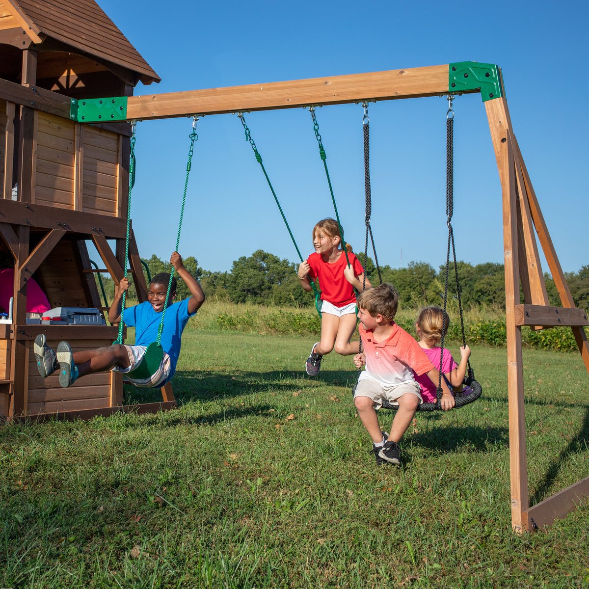 Cedar Cove Wooden Swing Set