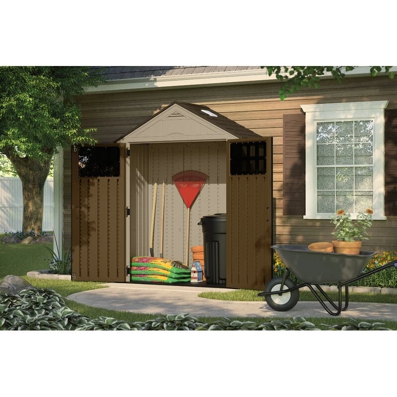 Everett Outdoor 6'W x 3'D Plastic Storage Shed