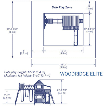 Woodridge Elite Wooden Swing Set