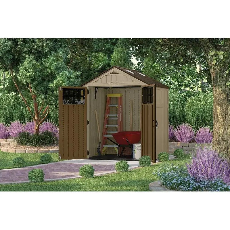 6'3" wide x 5'6" deep resin storage shed