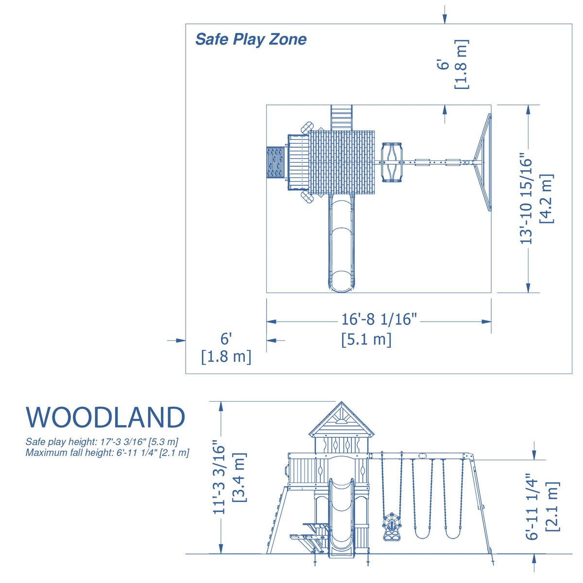 Woodland Wooden Swing Set