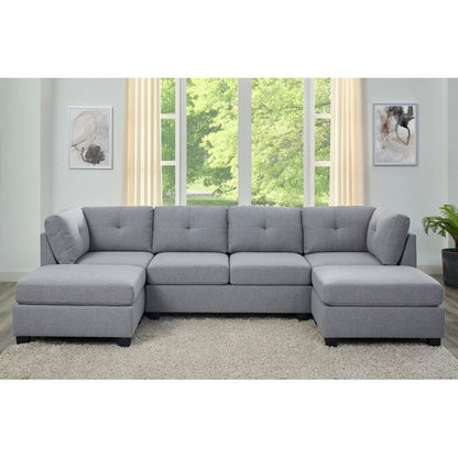 Chenault 92′′ Wide Reversible Modular Sofa & Chaise With Ottoman