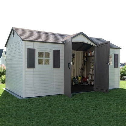 15' x 8' double door storage shed