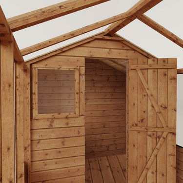 Mercia 12 x 6 Tongue and Groove Combi Greenhouse and Wooden Storage Shed