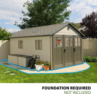 Lifespan 11 x 18.5 feet. Outdoor Storage Shed, 11 x 18.5, Desert Sand