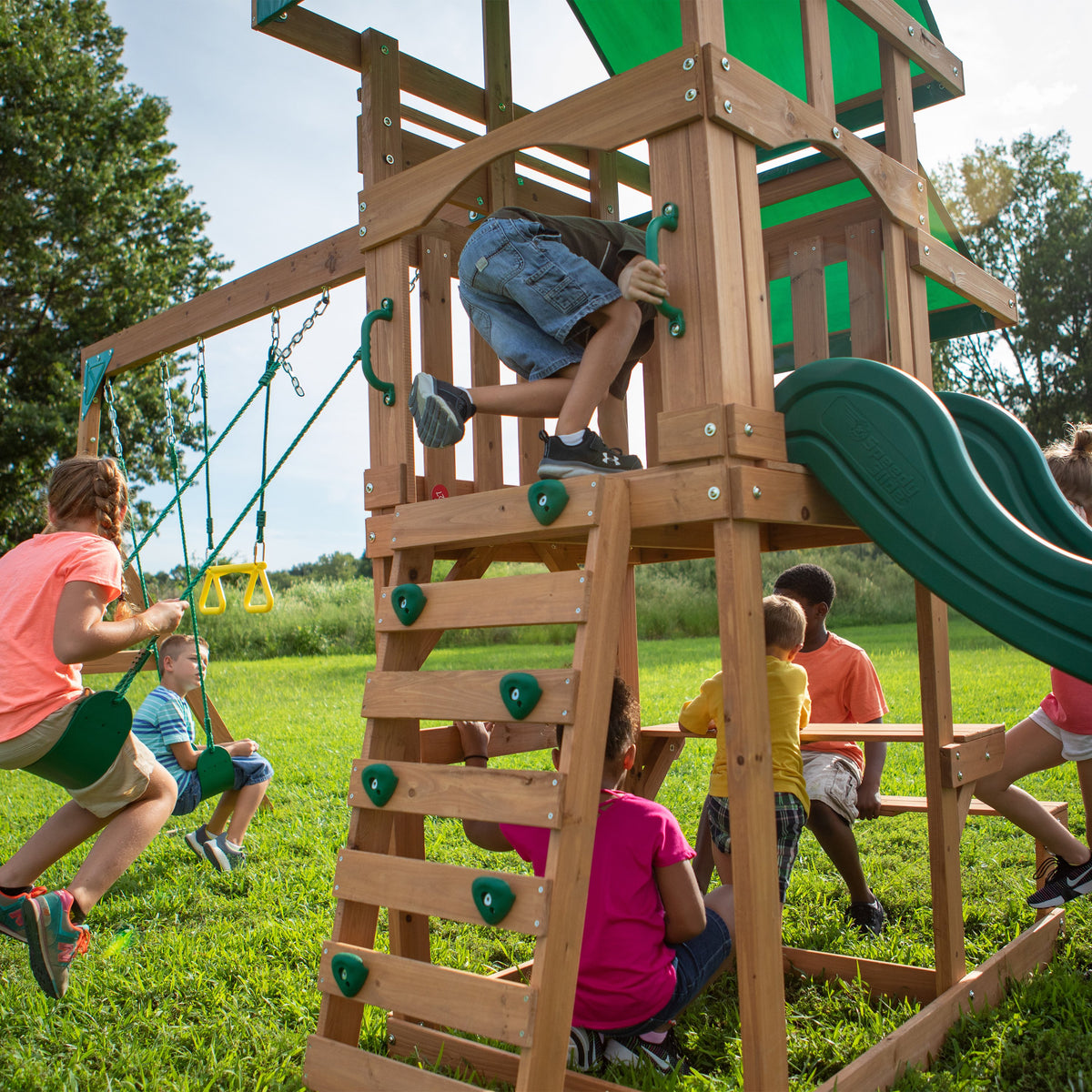 Belmont Wooden Swing Set