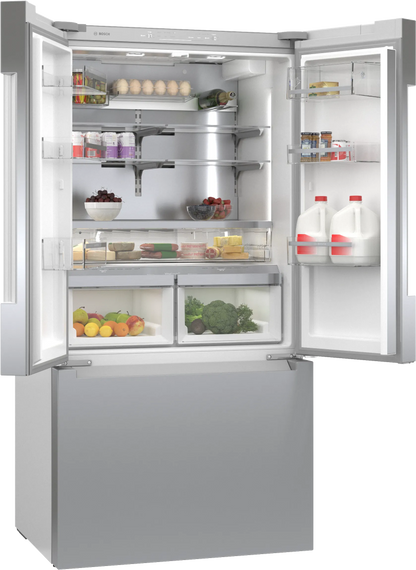 Bosch B36CT81ENS 800 Series French Door Bottom Mount Refrigerator 36'' Stainless steel (with anti-fingerprint). Total No Frost