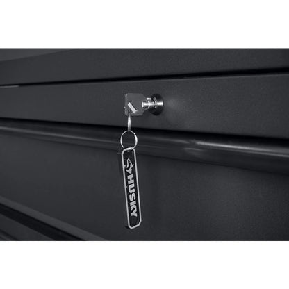 80" Wide 10 Drawer Deep Combo Tool Chest and Roller Cabinet Set, Matte Black (Set of 3)