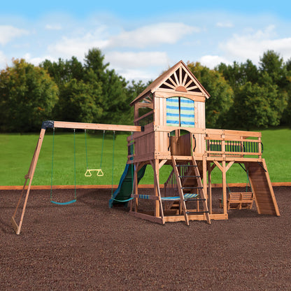 Caribbean Wooden Swing Set