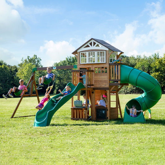 Bristol Point Wooden Swing Set