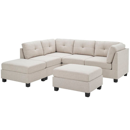 Chenault 92′′ Wide Reversible Modular Sofa & Chaise With Ottoman
