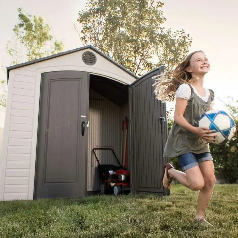 8 ft. W x 5 ft. D Plastic Storage Shed
