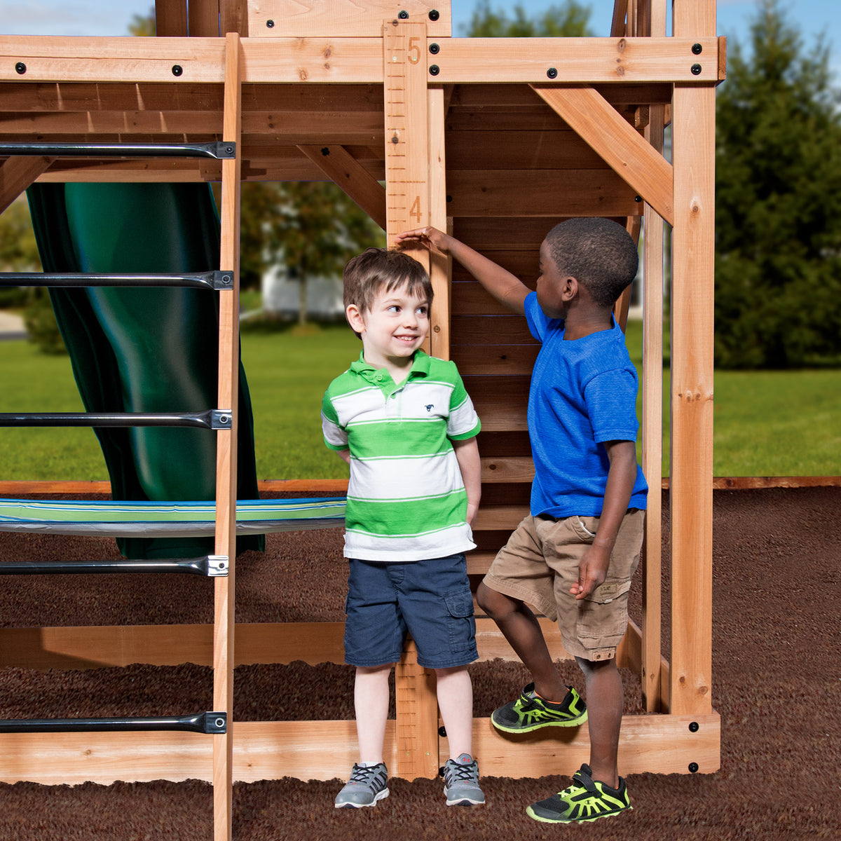 Caribbean Wooden Swing Set