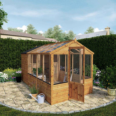 Mercia 12 x 6 Tongue and Groove Combi Greenhouse and Wooden Storage Shed