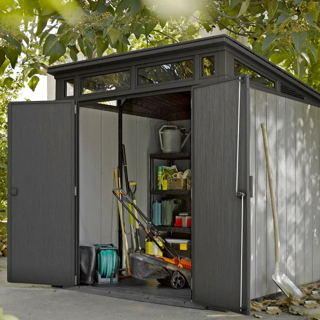 Keter Artisan 7 x 7 Shed Outdoor Waterproof Storage Garden Shed Window Free Delivery No Assembly