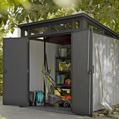Keter Artisan 7 x 7 Shed Outdoor Waterproof Storage Garden Shed Window Free Delivery No Assembly
