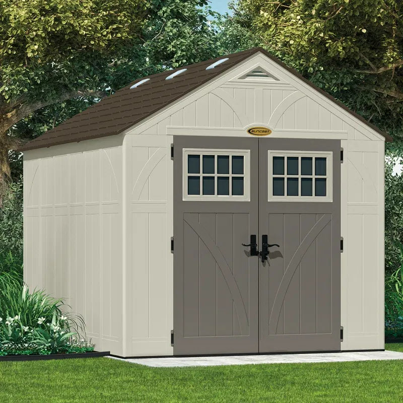 Suncast Outdoor Vanilla Resin Storage Shed