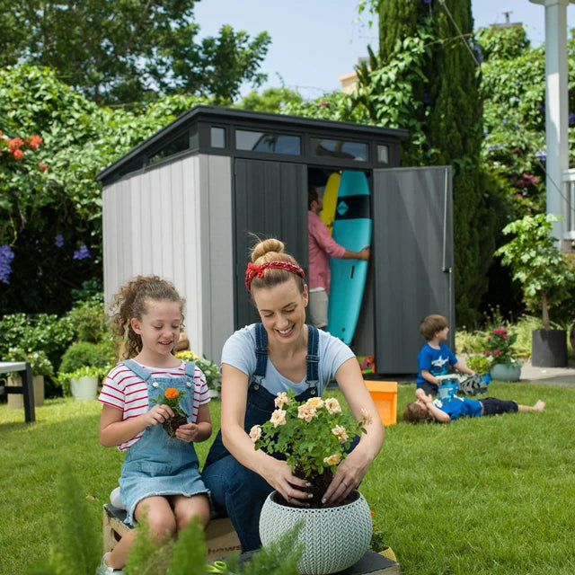 Keter Artisan 7 x 7 Shed Outdoor Waterproof Storage Garden Shed Window Free Delivery No Assembly