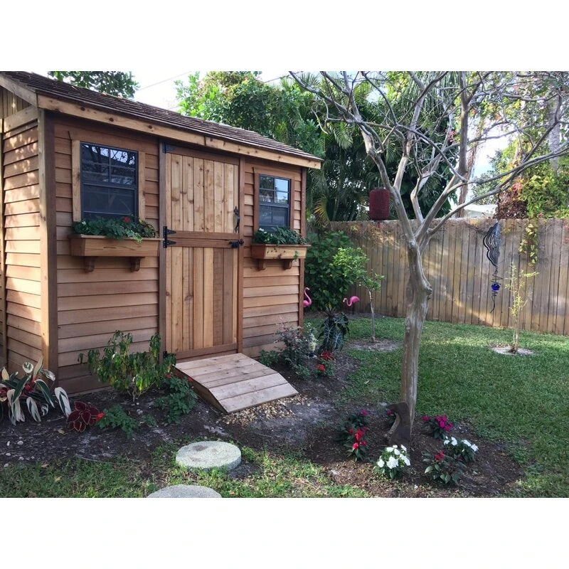 Cabin 9' wide x 6' deep wooden storage shed