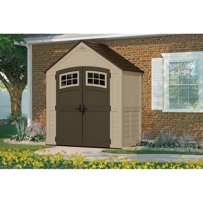 Sutton Outdoor 7 ft. 5 in. W x 4 ft. D Plastic Storage Shed